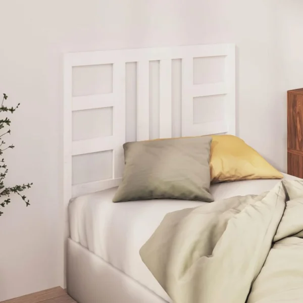 VidaXL Tête De Lit Blanc 96x4x100 Cm Bois Massif De Pin boutique pas cher 4