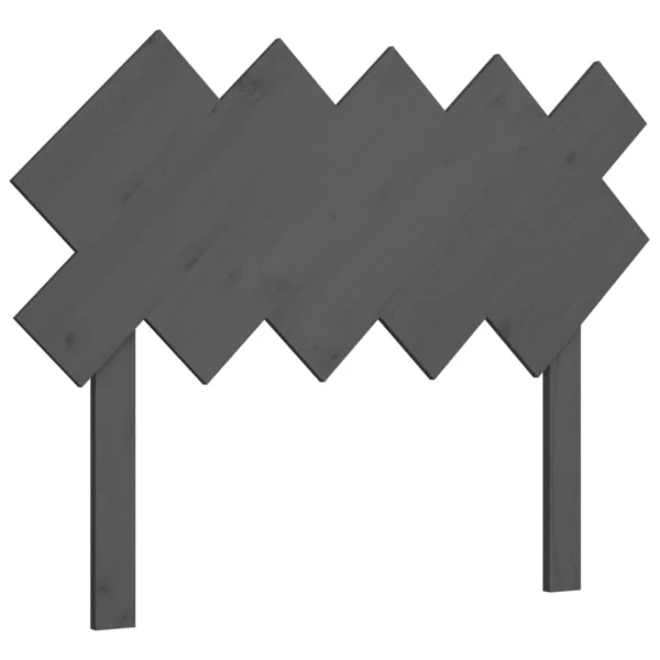 VidaXL Tête De Lit Gris 104x3x80,5 Cm Bois Massif De Pin excellents soldes 3