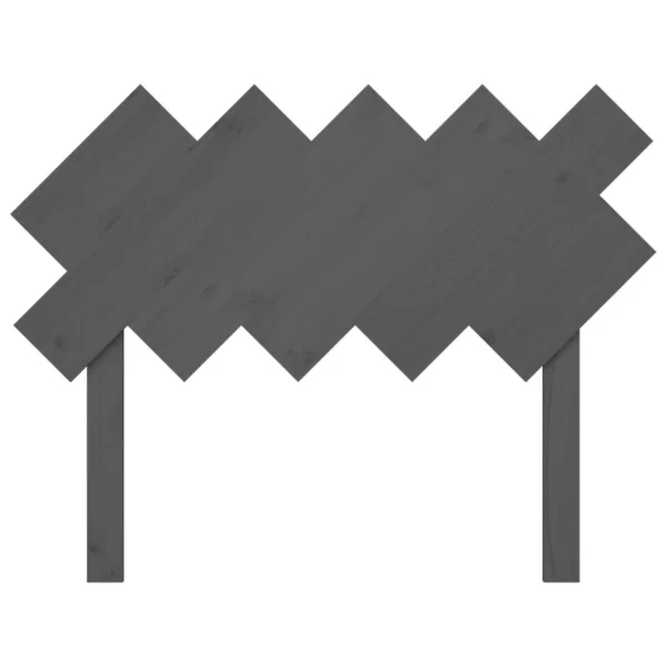 VidaXL Tête De Lit Gris 104x3x80,5 Cm Bois Massif De Pin excellents soldes 5