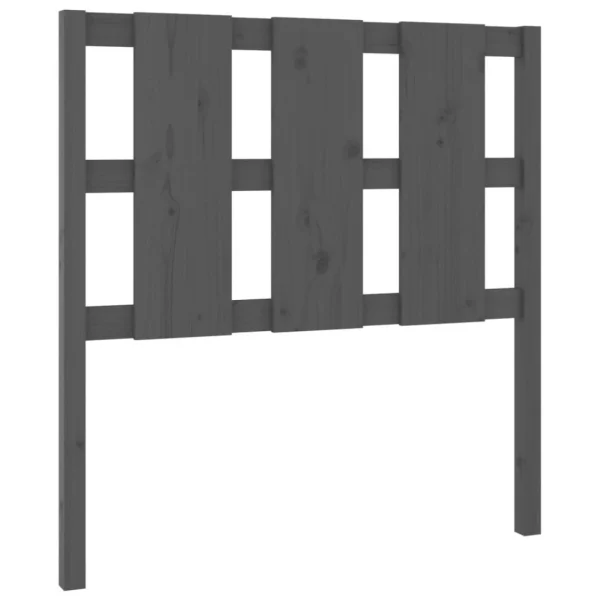 grossiste en ligne VidaXL Tête De Lit Gris 105,5x4x100 Cm Bois Massif De Pin 3