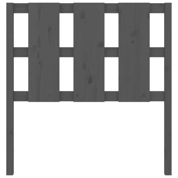 grossiste en ligne VidaXL Tête De Lit Gris 105,5x4x100 Cm Bois Massif De Pin 5