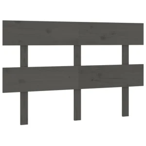 soldes magasin VidaXL Tête De Lit Gris 124x3x81 Cm Bois Massif De Pin 9