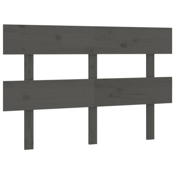 soldes magasin VidaXL Tête De Lit Gris 124x3x81 Cm Bois Massif De Pin 3