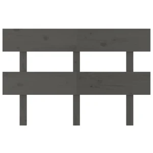 soldes magasin VidaXL Tête De Lit Gris 124x3x81 Cm Bois Massif De Pin 11