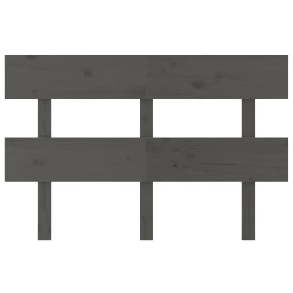 soldes magasin VidaXL Tête De Lit Gris 124x3x81 Cm Bois Massif De Pin 4