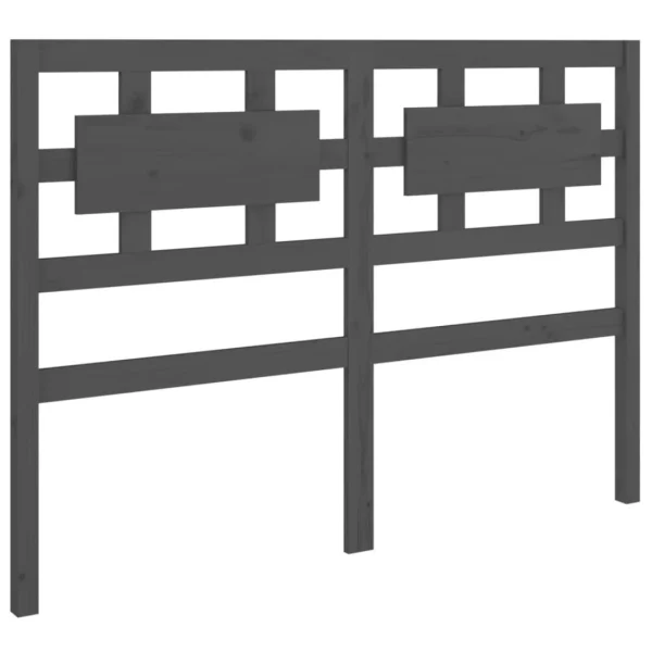 VidaXL Tête De Lit Gris 125,5x4x100 Cm Bois Massif De Pin des prix incroyables 3