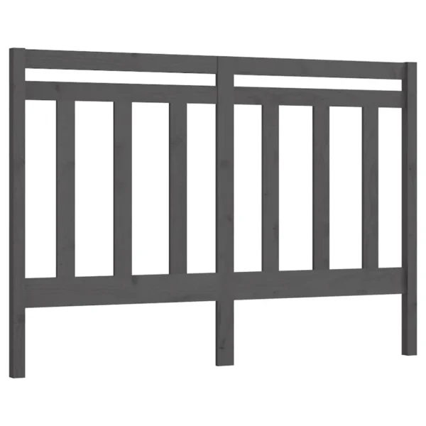 VidaXL Tête De Lit Gris 126x4x100 Cm Bois Massif De Pin Retour gratuit en magasin. 3
