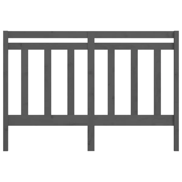 VidaXL Tête De Lit Gris 126x4x100 Cm Bois Massif De Pin Retour gratuit en magasin. 5