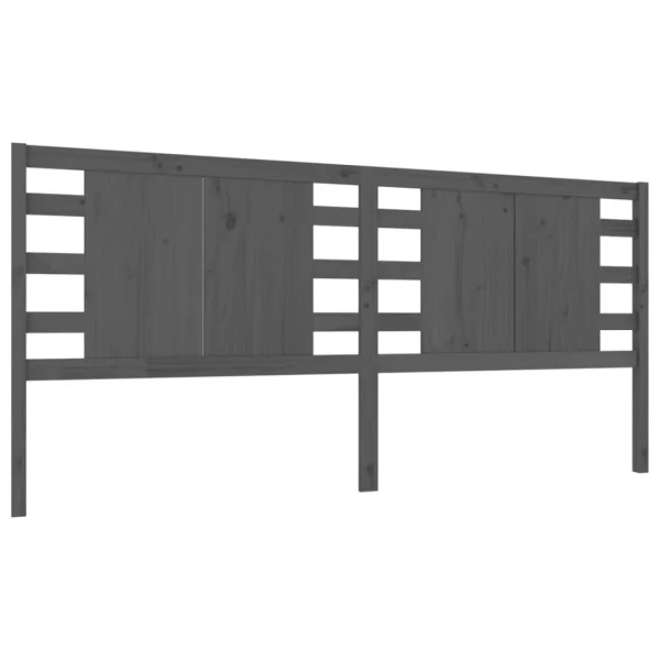 VidaXL Tête De Lit Gris 126x4x100 Cm Bois Massif De Pin Top ventes 3