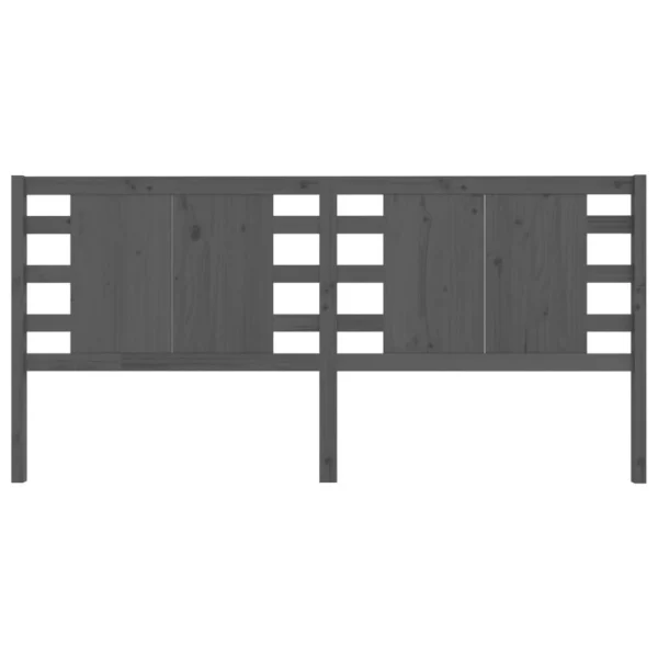 VidaXL Tête De Lit Gris 126x4x100 Cm Bois Massif De Pin Top ventes 4