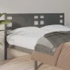 VidaXL Tête De Lit Gris 126x4x100 Cm Bois Massif De Pin Top ventes 19