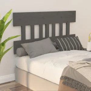 VidaXL Tête De Lit Gris 138,5x3x81 Cm Bois Massif De Pin excellents soldes 15