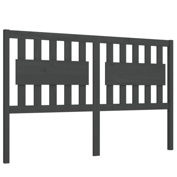 authentiques VidaXL Tête De Lit Gris 155,5x4x100 Cm Bois Massif De Pin 3
