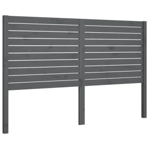 VidaXL Tête De Lit Gris 156x4x100 Cm Bois Massif De Pin exclusivement disponibles 9