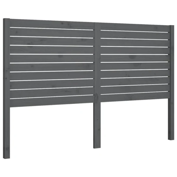 VidaXL Tête De Lit Gris 156x4x100 Cm Bois Massif De Pin exclusivement disponibles 3