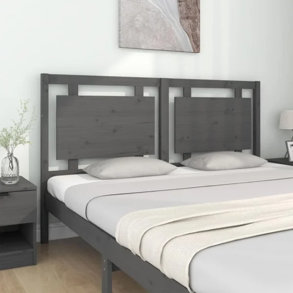 VidaXL Tête De Lit Gris 165,5x4x100 Cm Bois Massif De Pin mode 4