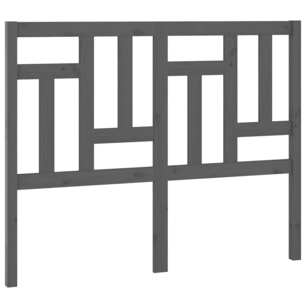 comparez les prix VidaXL Tête De Lit Gris 185,5x4x100 Cm Bois Massif De Pin 3