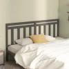 beauté VidaXL Tête De Lit Gris 186x4x100 Cm Bois Massif De Pin 19
