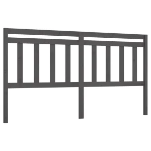 beauté VidaXL Tête De Lit Gris 186x4x100 Cm Bois Massif De Pin 9