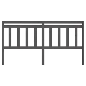 beauté VidaXL Tête De Lit Gris 186x4x100 Cm Bois Massif De Pin 11