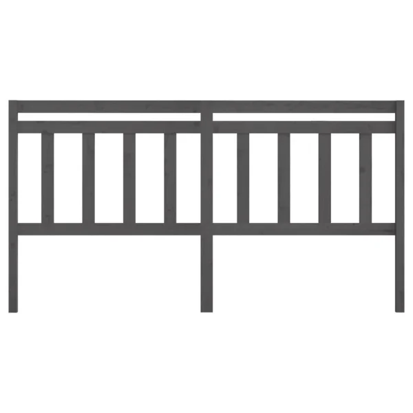 beauté VidaXL Tête De Lit Gris 186x4x100 Cm Bois Massif De Pin 4
