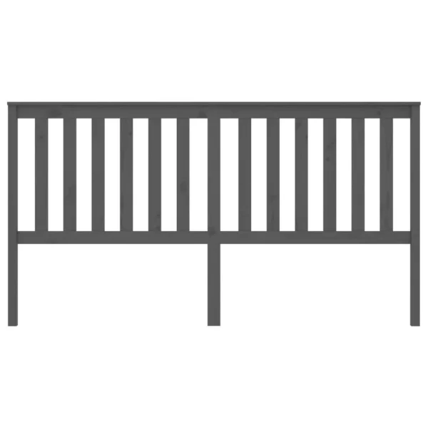 mode pas chere VidaXL Tête De Lit Gris 186x6x101 Cm Bois Massif De Pin 4