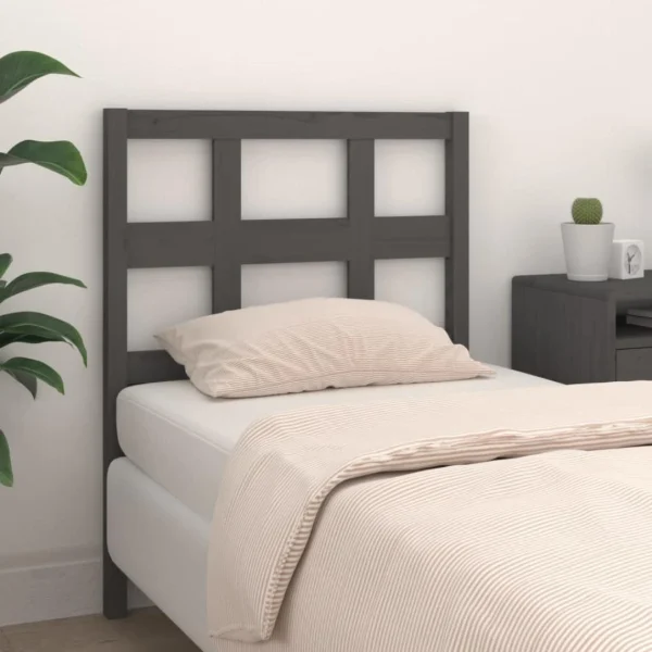 VidaXL Tête De Lit Gris 95,5x4x100 Cm Bois Massif De Pin Nouvelle tendance 1