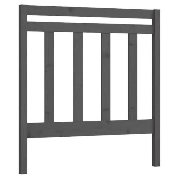 VidaXL Tête De Lit Gris 95x4x100 Cm Bois Massif De Pin le grand escompte 3