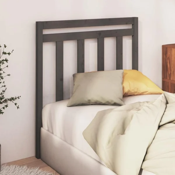VidaXL Tête De Lit Gris 95x4x100 Cm Bois Massif De Pin le grand escompte 4
