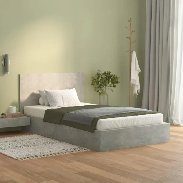 Couleurs variées VidaXL Tête De Lit Gris Béton 120×1,5×80 Cm Bois D’ingénierie 4