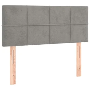 VidaXL Tête De Lit Gris Clair 80x5x78/88 Cm Velours excellente qualité 9