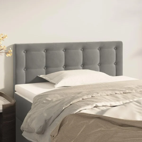 VidaXL Tête De Lit Gris Clair 90x5x78/88 Cm Velours Nouvelle tendance 1