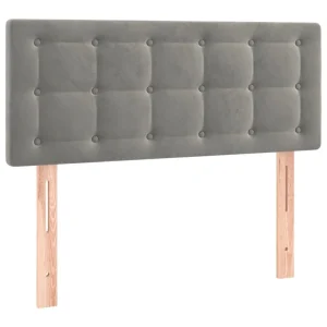 VidaXL Tête De Lit Gris Clair 90x5x78/88 Cm Velours Nouvelle tendance 9