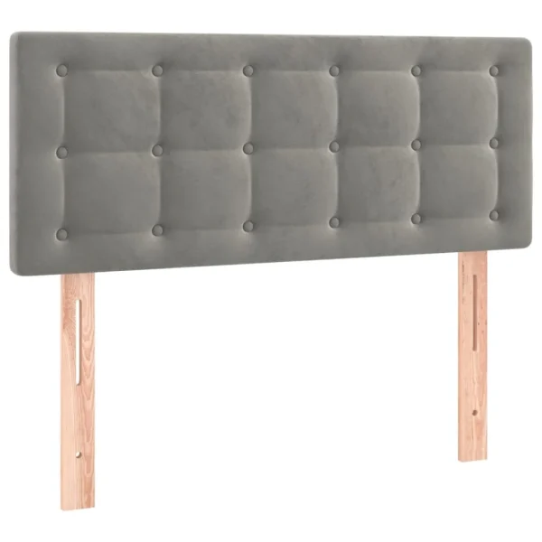 VidaXL Tête De Lit Gris Clair 90x5x78/88 Cm Velours Nouvelle tendance 3