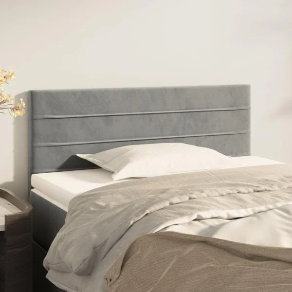 VidaXL Tête De Lit Gris Clair 90x5x78/88 Cm Velours magasin paris 1