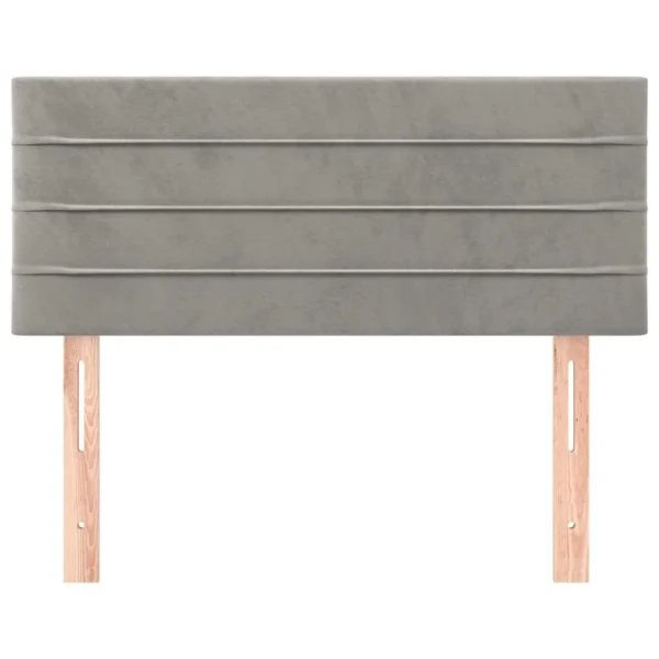 VidaXL Tête De Lit Gris Clair 90x5x78/88 Cm Velours magasin paris 4