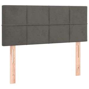 VidaXL Tête De Lit Gris Foncé 100x5x78/88 Cm Velours exclusivement disponibles 9
