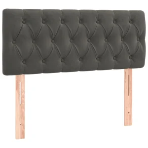 marques pas cher VidaXL Tête De Lit Gris Foncé 100x7x78/88 Cm Velours 9