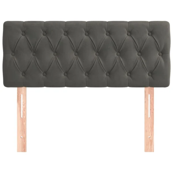 marques pas cher VidaXL Tête De Lit Gris Foncé 100x7x78/88 Cm Velours 4