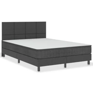 meilleure qualité VidaXL Tête De Lit Gris Foncé Tissu 160×200 Cm 9