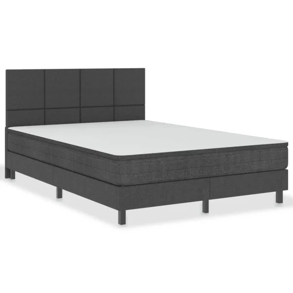 meilleure qualité VidaXL Tête De Lit Gris Foncé Tissu 160×200 Cm 3