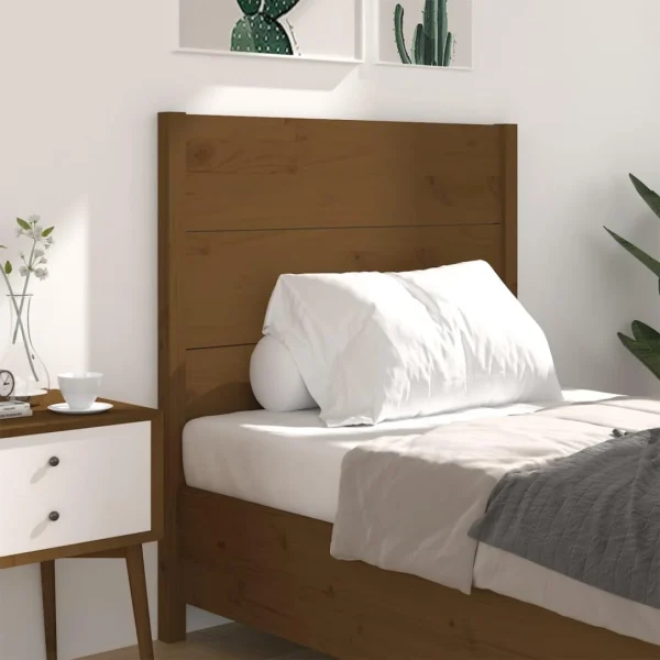 VidaXL Tête De Lit Marron Miel 106x4x100 Cm Bois Massif De Pin meilleur service 4