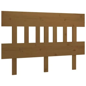 VidaXL Tête De Lit Marron Miel 123,5x3x81 Cm Bois Massif De Pin vente à bas prix 9