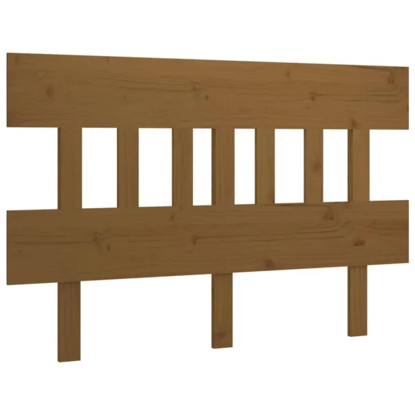 VidaXL Tête De Lit Marron Miel 123,5x3x81 Cm Bois Massif De Pin vente à bas prix 3
