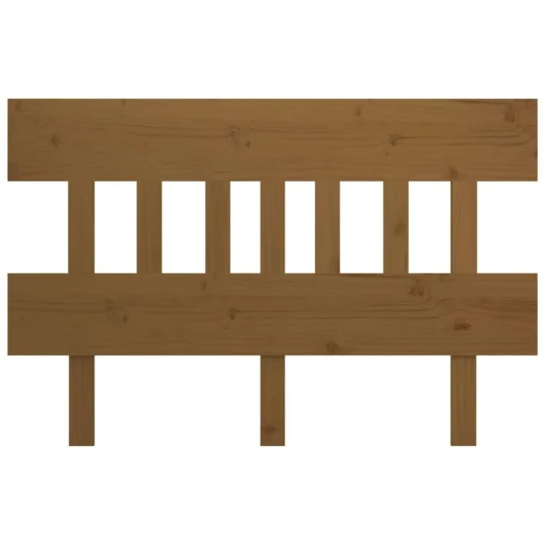 VidaXL Tête De Lit Marron Miel 123,5x3x81 Cm Bois Massif De Pin vente à bas prix 4