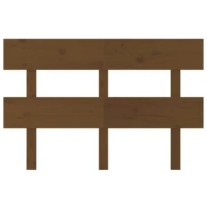 magasin en ligne VidaXL Tête De Lit Marron Miel 124x3x81 Cm Bois Massif De Pin 11