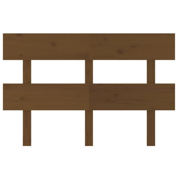 magasin en ligne VidaXL Tête De Lit Marron Miel 124x3x81 Cm Bois Massif De Pin 4