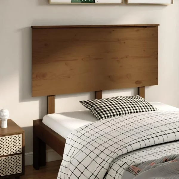 VidaXL Tête De Lit Marron Miel 124x6x82,5 Cm Bois Massif De Pin dernière tendance 1