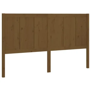 dernières VidaXL Tête De Lit Marron Miel 125,5x4x100 Cm Bois Massif De Pin 9