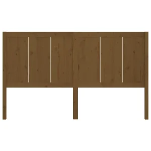 dernières VidaXL Tête De Lit Marron Miel 125,5x4x100 Cm Bois Massif De Pin 13